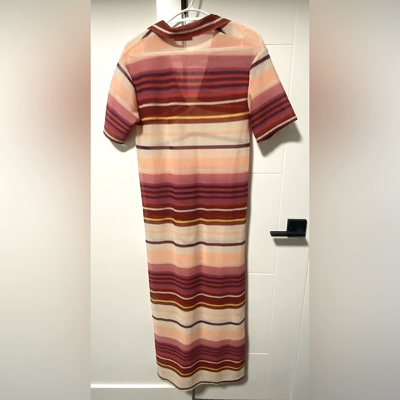 ⚫️ Zara ⚫️ open knit striped maxi dress - small - Picture 2 of 5